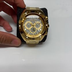 Gold Invicta Watch 50mm
