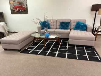 Sectional with ottoman