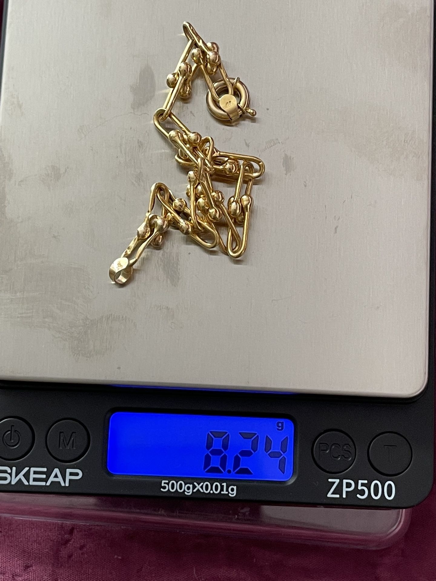 21k Women Bracelet Linked/chain 8.24 Grams Solid Gold