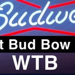 Budweiser Bow tie Bowtie Led Sign Light Huge Large