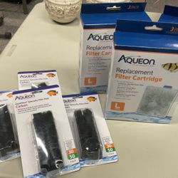 AQUEON FILTER CARTRIDGE LARGE (8) & CARBON FILTER PADS (19) $15 For All