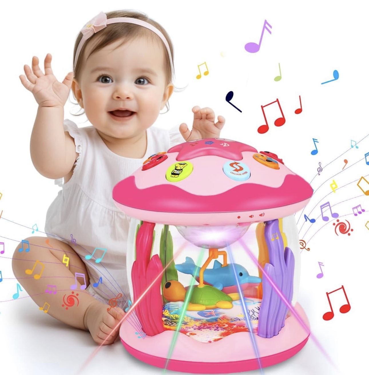 BRAND NEW Ocean Rotating Light Up Musical Toys For 6-36 Months toddlers