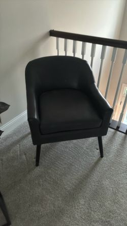 Dark grey accent chair