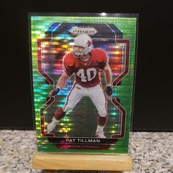 2021 Panini Prizm FootballNeon Green Pulsar Prizm Pat Tillman #83