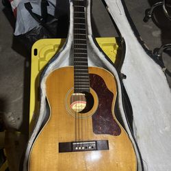 Old Hagstrom acoustic guitar with case