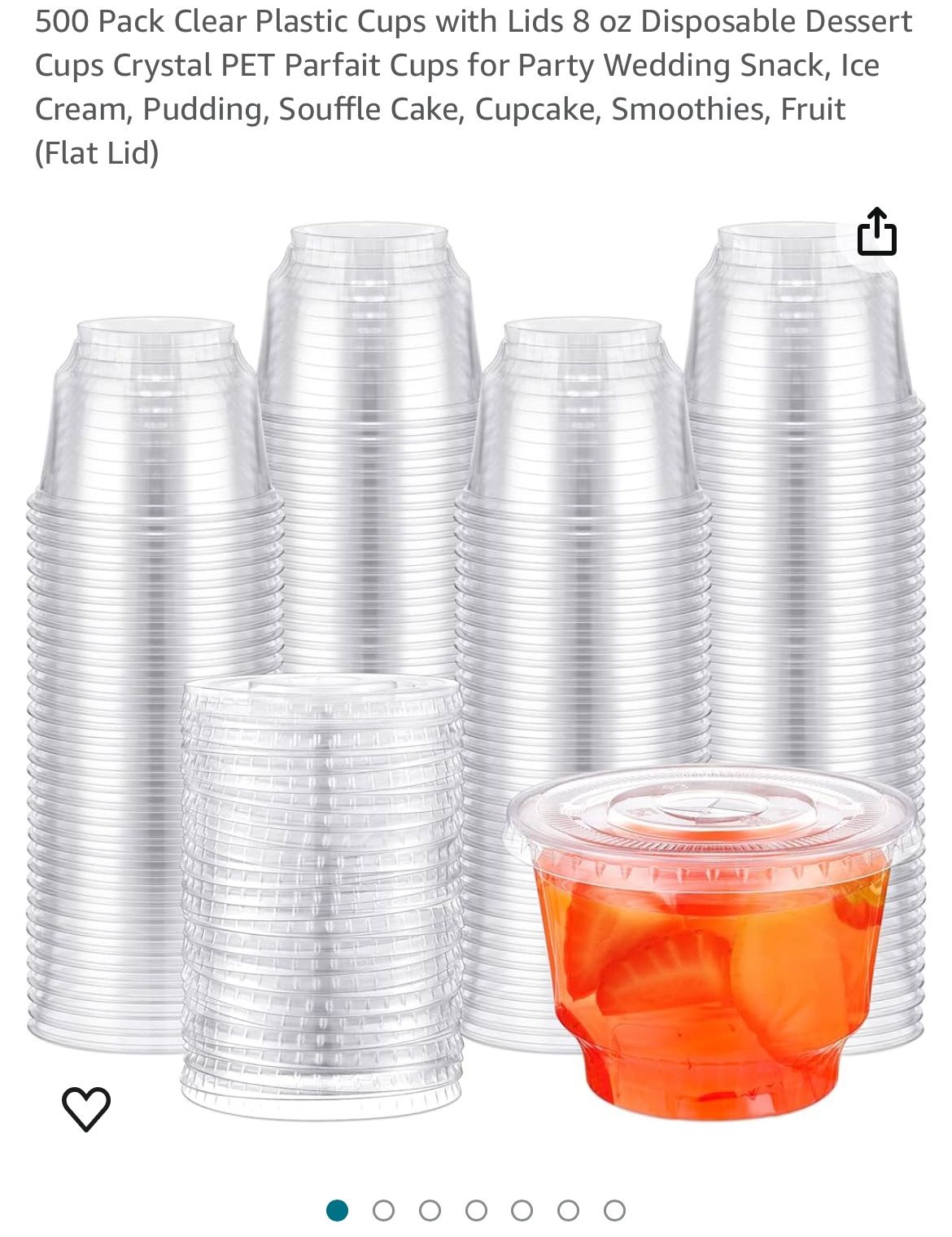 500 Pack Clear Plastic Cups