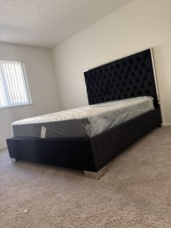 New In Box King Bed Frame With Mattress (Read Description Below)