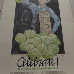 The First Market Foundation Benefit Poster By C. Denney 13,5x19.75" In July 1983,Original! 