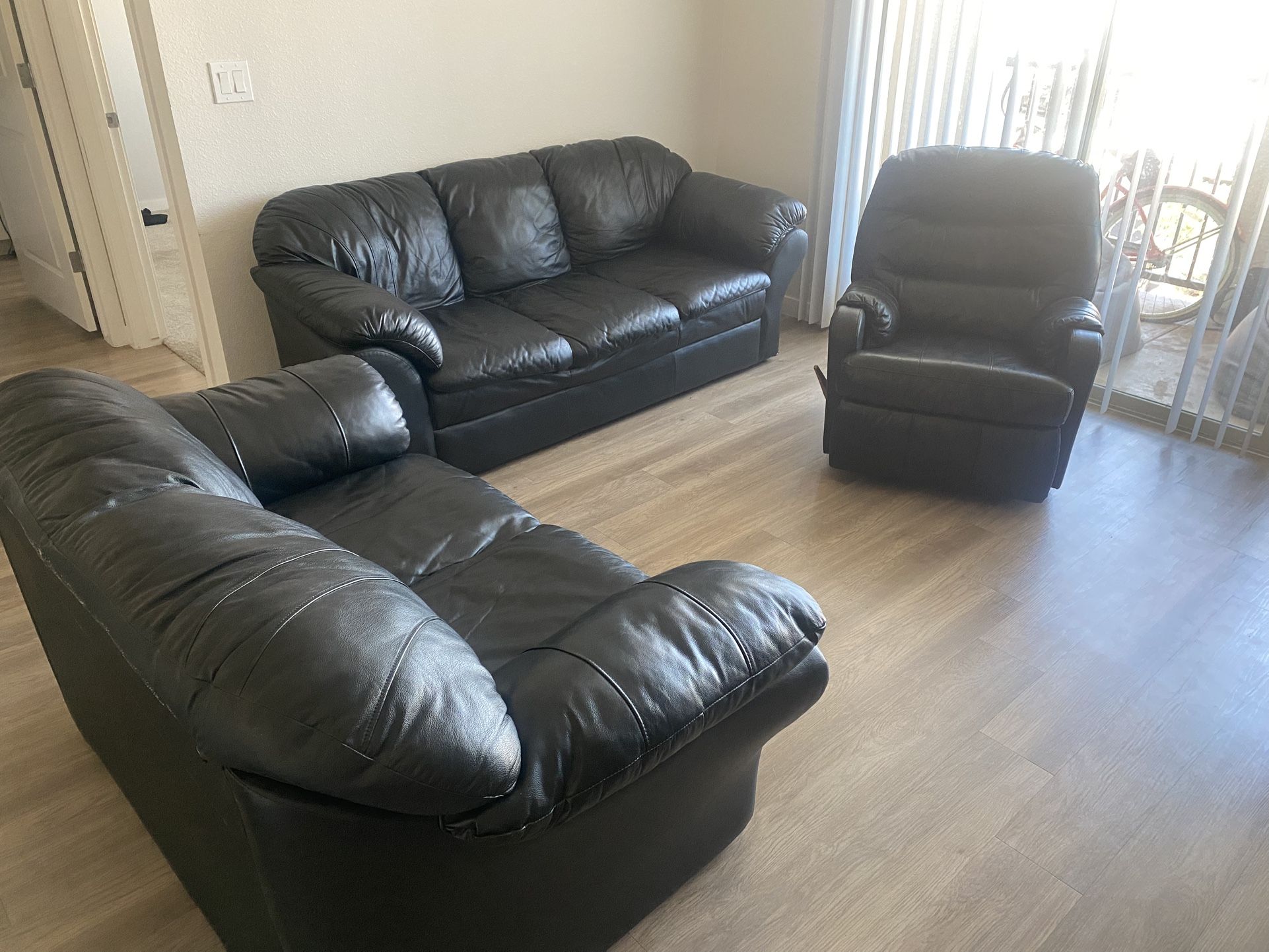 Leather Couch Set + Recliner