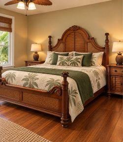 Tropical Style King Bedroom Set ( deliver available )