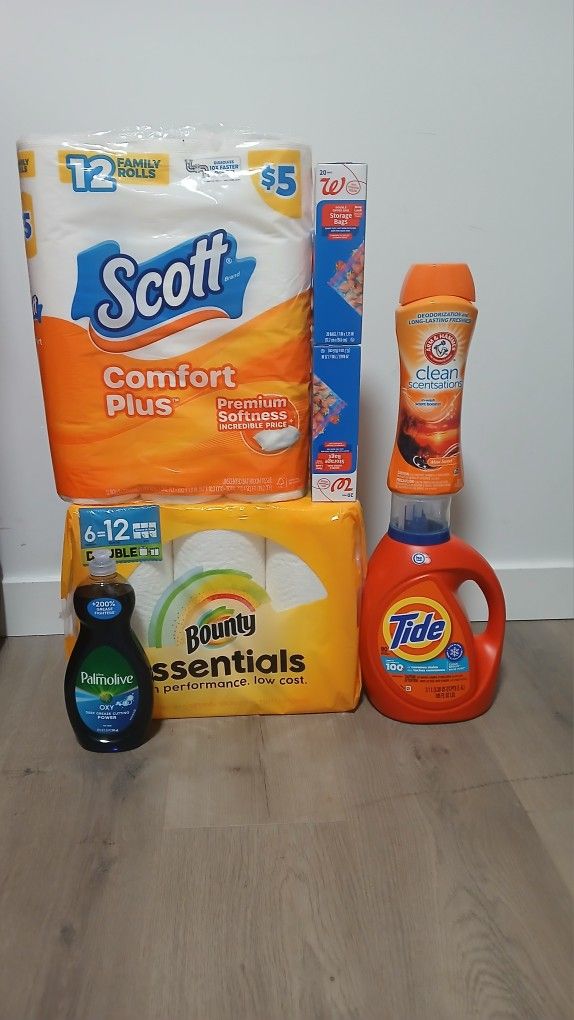 Tide,bounty,palmolive  Storage Bags