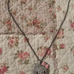 pink Y2K hello kitty chain necklace 