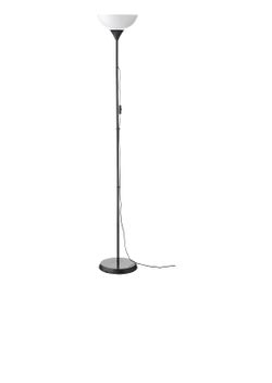 6 Floor uplight with LED bulb, black