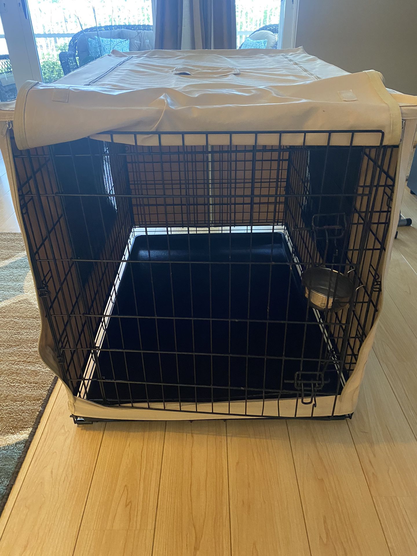 Dog Crate With Cover and Pad (42”)