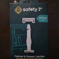 Safety 1st Cabinet & Drawer Latches 14 Pack White Child Safety Lock
