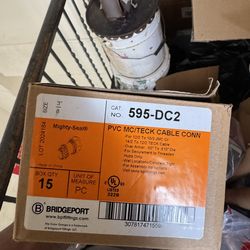 PVC MC/TECK CABLE CONN  Size 3/8