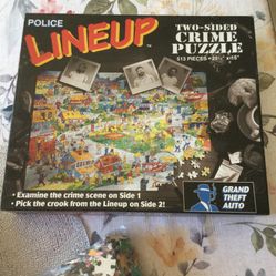 Police Line Up.  Two Sided Crime Puzzle