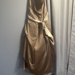 Beautiful Long David’s Bridal Formal Dress - Champagne 