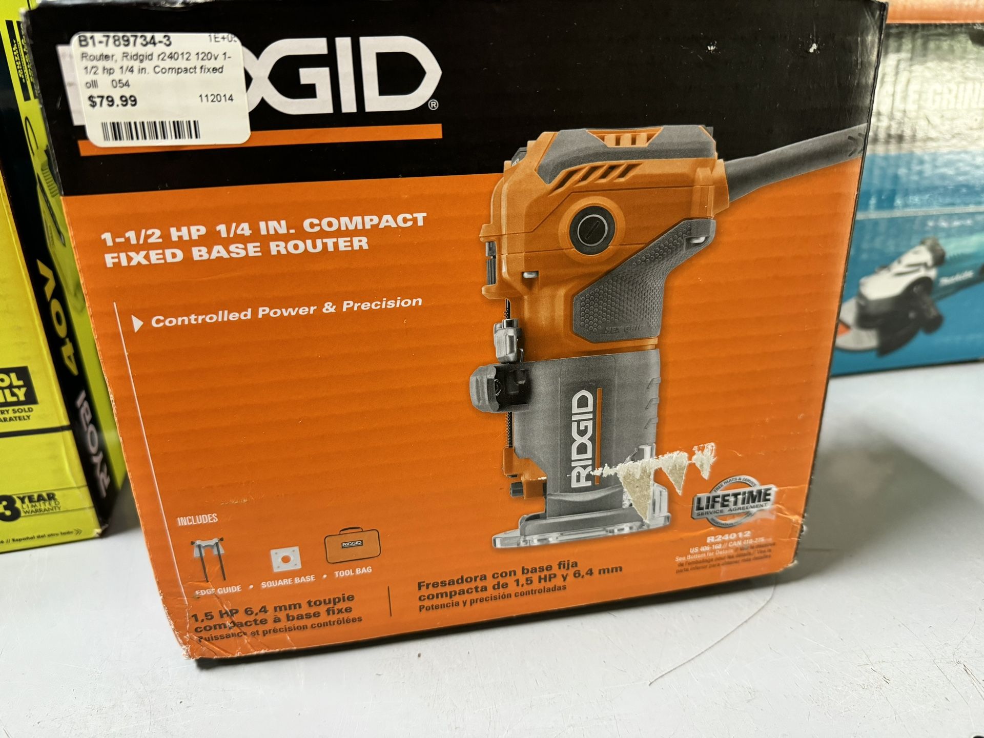 Ridgid R24012 1 2 Hp 1 4 In Compact Fixed Base Router for Sale in Orlando FL OfferUp