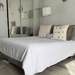 Mattress + Box Spring + Frame — Priced to Go! 