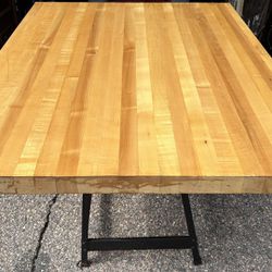 solid wood blocks rectangular dining table top L48”*W36”*H32”,2” thick(address in description)