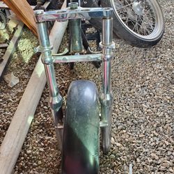 Not Sure Of Year Front And Rear Rims N Tires, Rigid Frame New Double Tank,horseshoe Oil Tank,] Inner N Outer Primaries Chrome Tranny Case Only No Gear