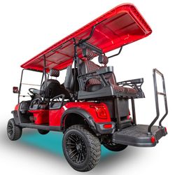 4+2 Electric Golf cart lifted with power steering. Up to 25mph
