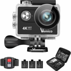 Vemico 4K WIFI Action Camera

Remote, Case, Waterproof, Mounting, Tripod Case, Accessories