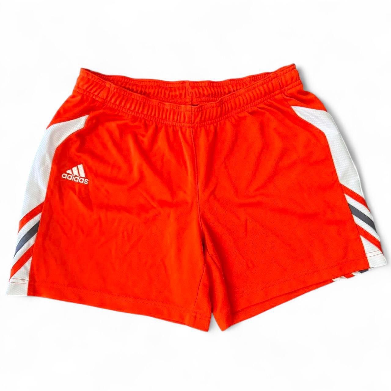 Boys Orange Adidas Athletic Workout Shorts Size Medium