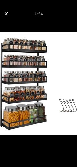 Wall Mount Spice Rack 5 Tier