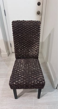 72” Dining Table + 4 Woven Chairs – $250 OBO