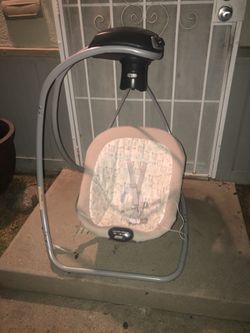 Grey And White Baby Swing 