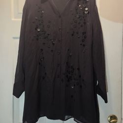 Bob Mackie Silk Blouse 