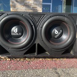 2 12s subwoofers with power box 