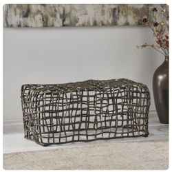 Christopher Knight Home Engel Contemporary Handcrafted Aluminum Bench