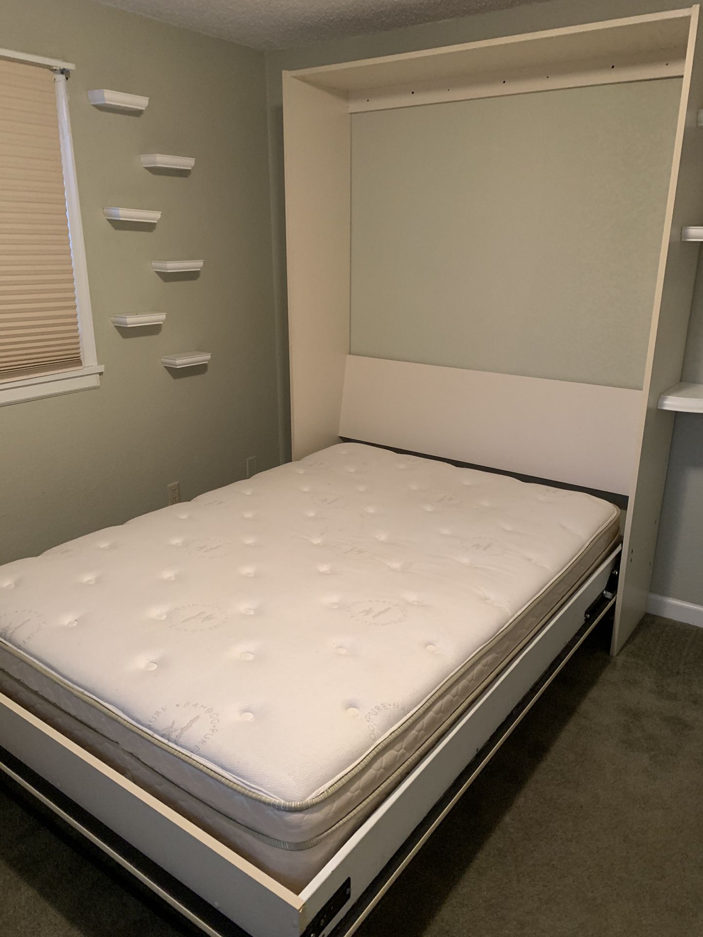 Complete bedroom set with Murphy bed and mattress