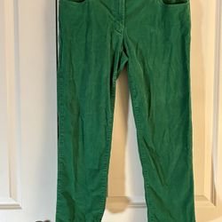 Women’s Lands' End Emerald Green Corduroy Fit 1 Pants Size 10
