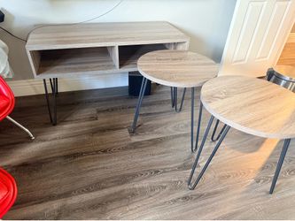 TV stand and 2 side tables