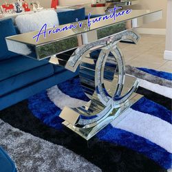 New C Design Console Table Encrusted Diamonds 