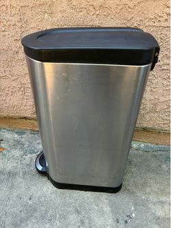 Stainless steel trash can