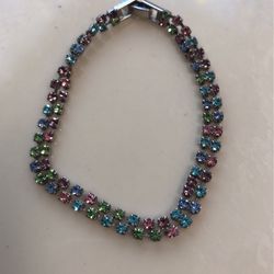 Blue Pink Purple Green Jewel Girls Bracelet