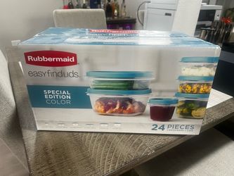 NEW Rubbermaid 24-Piece Easy Find Lids Food Storage Container Set, Peacock Teal