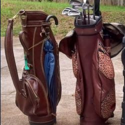 A Full Set Of  12  Ladies Golf Clubs and  2  Golf Bags 