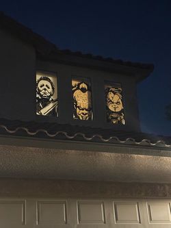 Halloween window paintings