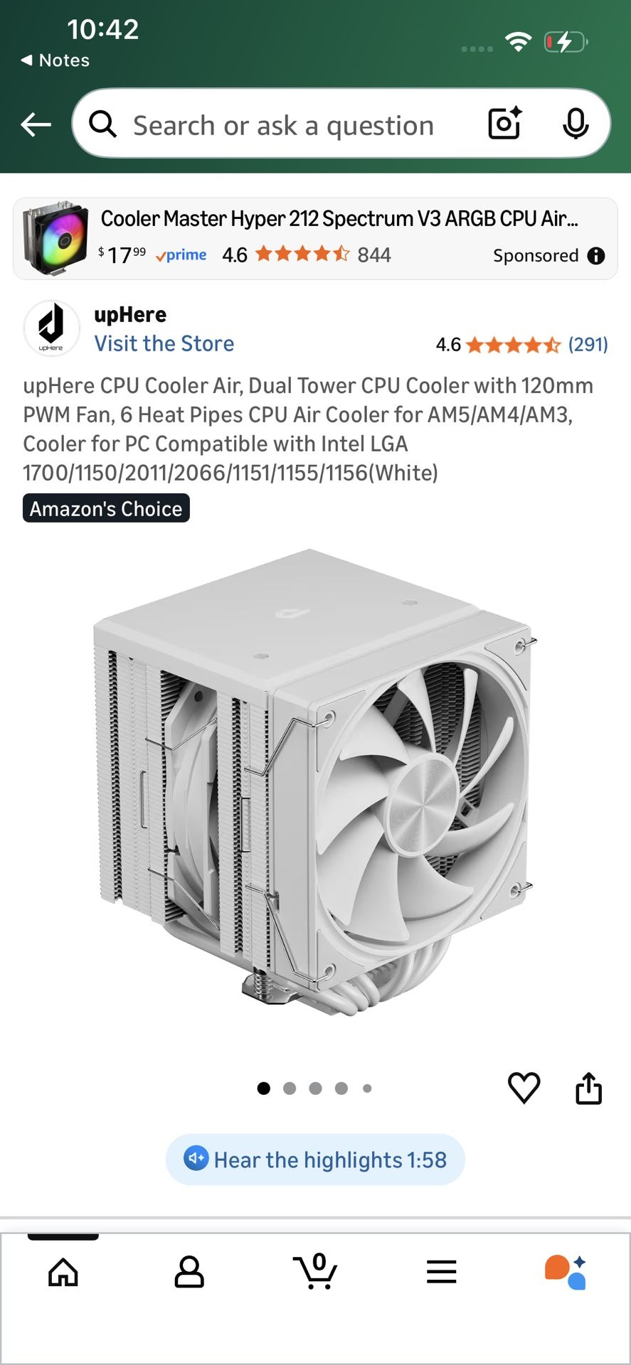 CPU Cooler Air, Dual Tower CPU