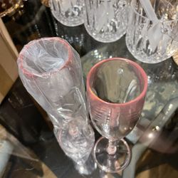 New Plastic Reusable Champagne Cups Pink