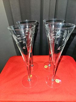 Vintage Princess House set of 4 trading flute glasses