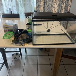 10 Gallon Tank With Filter Decoration Fish Food 