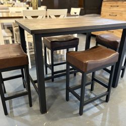 New 5pc Counter Height Dining Set