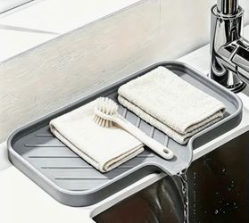 New soft silicon draining mat for kitchen sink or bathroom
